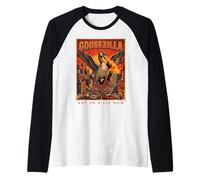 Pas si Stupide Maintenant, Le Monstre rétro Goosezilla City Attack Manche Raglan