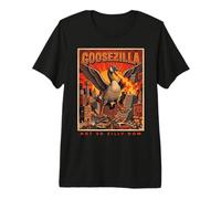 Pas si Stupide Maintenant, Le Monstre rétro Goosezilla City Attack T-Shirt Haut de Gamme