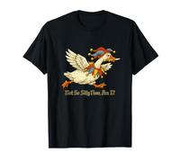 Pas si Stupide Maintenant suis-Je Un drôle de mème médiéval Jester Goose Gen Z T-Shirt