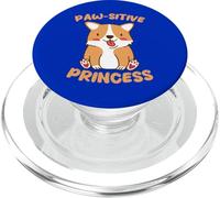 Pas-sitive Princess Cute Corgi, Amoureuse des Chiens PopSockets PopGrip pour MagSafe