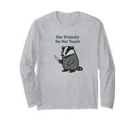 Pas sympathique, Blaireau, ne touchez Pas, drôle, Amateur de blaireaux Grincheux Manche Longue