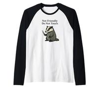 Pas sympathique, Blaireau, ne touchez Pas, drôle, Amateur de blaireaux Grincheux Manche Raglan
