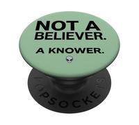 Pas Un croyant, Un connaisseur, Alien Face Space PopSockets PopGrip Adhésif