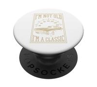 Pas Vieux, Je suis Un Classique - Hot Rod rétro d'American Muscle Cars PopSockets PopGrip Adhésif