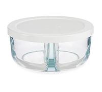 Pasabahce Boîte à déjeuner en verre à 2 compartiments (16 x 7,6 x 16 cm)