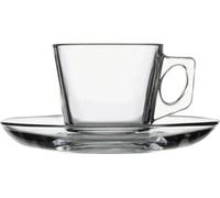 Pasabahce 12pcs Vela Espresso set 80cc, Verres transparents avec soucoupe