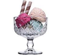 Pasabahce 440211 - Timeless - Lot de 6 coupes à glace en verre - Coupe à dessert - Conception en cristal - Design rétro - 280 ml