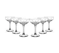 Pasabahce 440236 Timeless Lot de 6 coupes à champagne en cristal, hauteur : environ 15,7 cm