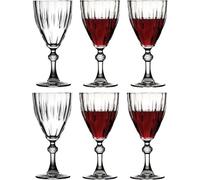 Pasabahce 44777 Diamant verre à vin/eau 300ml calices set de 6 verres set de verres à boire transparent