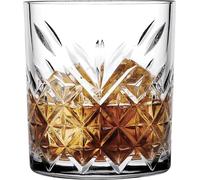 Pasabahce 52790 Verre à whisky Tumbler Timeless au design cristal, hauteur 9,6 cm, 345 ml, 4 pièces, design rétro
