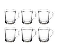 Pasabahce 55029 - Lot de 6 verres à thé avec anse Pub - Pour thé, latte macchiato, Irish Coffee, Punch, vin chaud, chocolat chaud