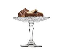 Pasabahce 96455 Mini plateau à pâtisserie avec pied, hauteur env. 10,2 cm, plateau en verre