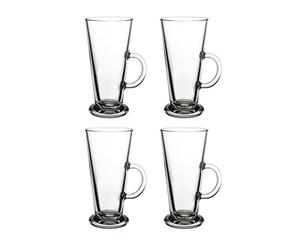 PASABAHCE &apos 55861 - Verres à thé avec anse Columbian 263 ml pour thé, Latte Macchiato, Irish Coffee, Punch, vin chaud, Chocolat Chaud, Lot de 4