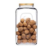 Grand bocal carré en verre avec bouchon à vis 5 litres