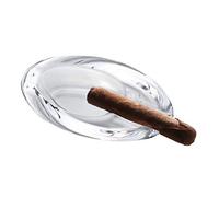 PASABAHCE Cendrier en Verre de Cristal Lourd pour Patio, Fait à la Main, extérieur, intérieur, Maison, Bureau, hôtel, Piscine, Restaurant, Oval