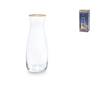 Pasabahce Cruche Verre avec Bord Or, L 1