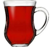 Pasabahce Dem verre, 6 pièces (140 cc) verres à thé avec anse & poignée Cay Bardagi