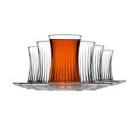 Pasabahce Elysia Lot de 6 verres à thé turcs 170 ml (6 personnes) - Verres à thé turc - 6 verres à thé