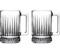 Pasabahce Elysia Set de 2 verres avec anse Verre à thé Verre à café 310 ml Transparent
