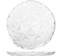 PASABAHCE Estrella Lot de 6 assiettes plates en verre, 28 cm, transparentes, design moderne et élégant, 2981801