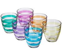 Pasabahce Helezon Lot de 6 Verres à Eau Multicolores