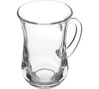 Pasabahce Keyif Verres à thé turcs Cay Bardagi Avec anse Poignée, 6 pièces en verre transparent