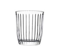 Pasabahce Lot de 4 verres Joy eau en verre rayé 28 cl - Lavables au lave-vaisselle, design frais et moderne