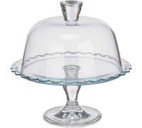 Pasabahce Petite Patisserie - Fußed Plat de service avec cloche en verre
