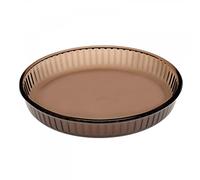 Pasabahce Plat à Tarte, Verre, Marron, 32 x 32 x 5 cm