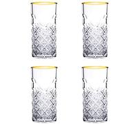 Pasabahce, Série Timeless, multi-usages, Gold - Passe au lave-vaisselle, lot de 4 (450 ml)