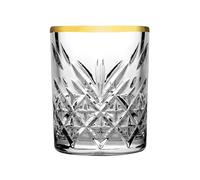 Pasabahce Set 4 Bicchieri Timeless Bordo oro cl 6,2