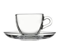Pasabahce Set de 6 tasses à expresso avec 6 soucoupe Basic