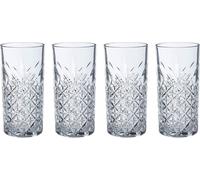 Pasabahce TIMELESS 520205 Lot de 4 verres à eau Long 365 ml Lot de verres à jus de fruits Verre à cocktail