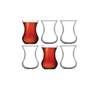 Pasabahce Verre à thé Set 6 pièces 42471 Verre 6 personnes Lavable au lave-vaisselle Service de verres à thé Boissons chaudes Thé turc pour le plaisir et la détente
