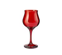 Pasabahce Wavy Lot de 6 verres à pied Rouge - Vin Blanc - Design Tulipe, Verre élégant pour table de Noël, Lavables au lave-vaisselle
