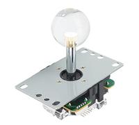 Pasamer Joystick Coussinets de Protection BâTon de Combat DIY Anneau de Verrouillage Carré ABS MéTal Haute Sensibilité Faible Distance de Vibration pour Salle de Jeux (Transparent)