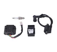 Pasamer Kit d'allumage de Moto, kit Complet de Bougies d'allumage de régulateur de Tension de Bobine d'allumage CDI Haute Performance pour 125-250CC Pit Trail Quad Bike