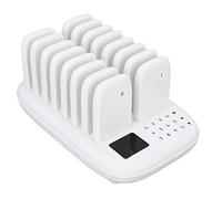 Pasamer Système d'appel sans Fil, système d'appel de Restaurant Transmission de 500 m Commande tactile 16 téléavertisseurs 2 Modes de Vibration pour Le Restaurant Prise UE