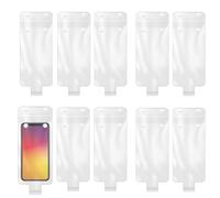 Pasbuteiy 10 Pièces Étui De Guidon Transparent Et Étanche, Pochette Étanches pour Téléphone, Support De Téléphone Portable pour Moto, Port De Charge Haute Sensibilité, pour Cyclistes À Emporter