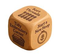 Pasbuteiy Cube de broderie - Ustensiles de bricolage en bois à 6 côtés - Cube de décision pratique pour autocollants - Pour la maison, les voyages, l'atelier, les œuvres d'art, les classes, les