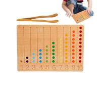 Pasbuteiy Jouets De Comptage - Boulier en Bois pour L Éducation Et L Apprentissage | Jouets d'apprentissage Mathématique avec Perles À Clip,pour Noël Anniversaire Garçons Filles Maison École