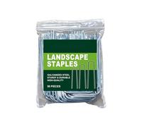 Pasbuteiy Piquets de Fixation pour Tissu Paysager | Lot de 50 Piques de Fixation Galvanisées pour Sol Paysager,Piquets pour Filet de Palissage - pour Clôture Pelouse Plein air Camping Extérieur