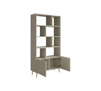 PASCAL MORABITO-Bibliothèque avec 2 Portes et 8 niches - Beige - NORSIM de