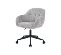 PASCAL MORABITO-Chaise de Bureau - Tissu texturé - Gris - Hauteur réglable - LASSANDRA de