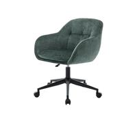 PASCAL MORABITO-Chaise de Bureau - Tissu texturé - Vert Sapin - Hauteur réglable - LASSANDRA de