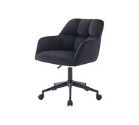 PASCAL MORABITO-Chaise de Bureau - Velours - Noir - Hauteur réglable - PEGA de
