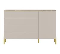 PASCAL MORABITO - Commode avec 4 tiroirs et 1 Porte - Beige et doré - VUKIA de