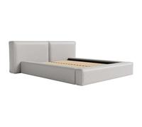 PASCAL MORABITO - Lit Coffre 160 x 200 cm - Tissu - Gris Clair - TIMANO de