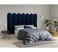 Pascal MORABITO - Panneaux muraux tête de lit - 210 cm - Velours - Bleu - JAPI de Pascal Morabito