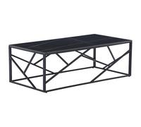 PASCAL MORABITO-Table Basse en céramique et métal - Effet marbre Noir - MELRONE de